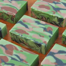 Load image into Gallery viewer, Unscented Camo Handmade Soap